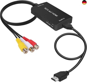 uhddadi RCA auf HDMI Konverter, 1080P Composite CVBS AV zu HDMI Video Audio - Bild 1 von 7