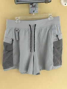 Lululemon Shorts Womens 12 Grey Cargo Luxtreme High Rise Multi Pocket Hiking 5" - Picture 1 of 6