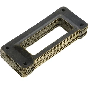 12Pcs Metal Label Holder Frames Drawer Cabinet Label Frames Retro Label Holder - Picture 1 of 12