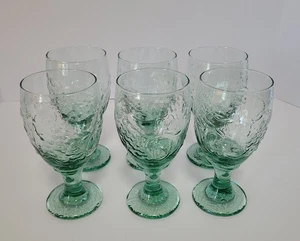 6er Set Libbey Obstgarten Obst grünes Glas 7" Tee-/Wasserkelche mit Fuß - Bild 1 von 4
