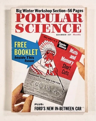 1961 Nov POPULAR SCIENCE Math & Memory Shortcuts SKYHOOKS Workshop projects MORE - Image 1 of 4