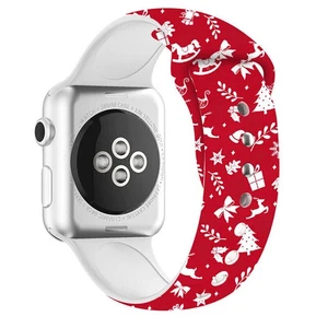 Correa de Navidad para Apple Watch Band iwatch Series 9/8/7/6/5/4/3 41MM44MM45MM - Imagen 1 de 12