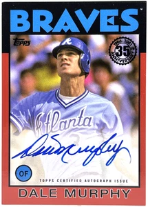 2021 Topps - Dale Murphy - 1986 Red On-Card Autograph /25 - Braves - Picture 1 of 3