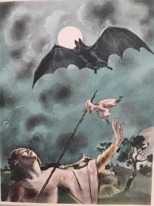 BRUNELLESCHI CURIOSA GRAVURE COULEURS VELIN JEUNE FEMME COURTISANE B10 - Imagen 1 de 2