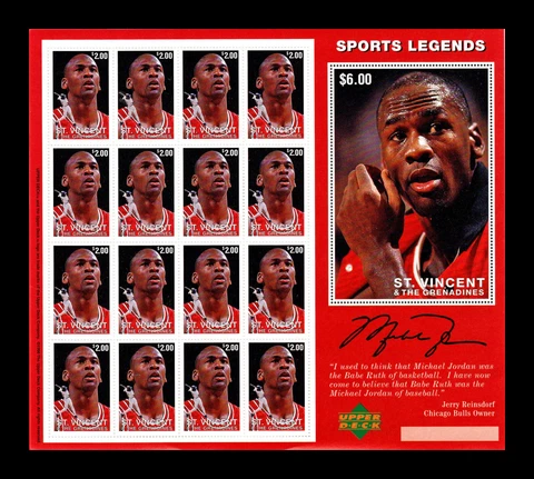 Michael Jordan St. Vincent & The Grenadines Sports Legends Stamps Cover