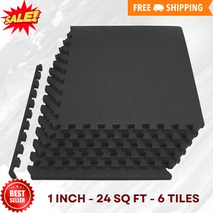 ProsourceFit Extra Thick Puzzle Exercise Mat 1”, EVA Foam Interlocking Tiles - Picture 1 of 7