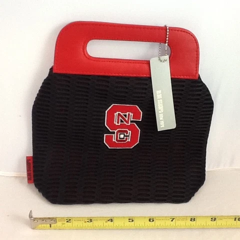 NC State Wolfpack Alan Stuart small mesh purse bag tote embroidered logo NWT!! Cover
