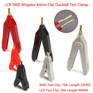 LCR SMD Alligator Kelvin Clip Duckbill Test Clamp Copper Gold Plated Clips New - Picture 1 of 16