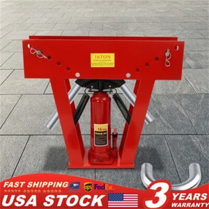 16 Ton Pipe Bender Manual Hydraulic Piping Bending Exhaust Tube Fabric w/ 8 Dies - Picture 1 of 20