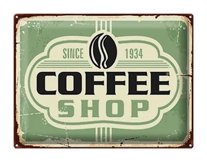 Blechschild Retro 40x30 cm Kaffee Coffee Shop since 1934 Deko Schild tin sign - Bild 1 von 5