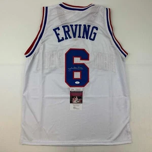 Autographed/Signed Julius Erving Dr. J Philadelphia White Jersey JSA COA - Picture 1 of 4