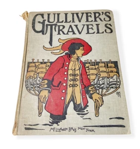 VTG Book Gulliver's Travels Acceptable Preowned Condition W Damage Approx. 1906 - Picture 1 of 11