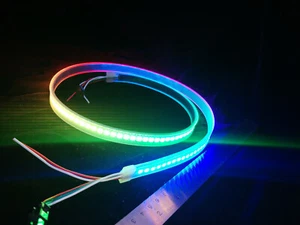 🇬🇧NeoPixel-compatible addressable RGB 144 LED strip, black IP67 WS2812 ADA1506 - Picture 1 of 3