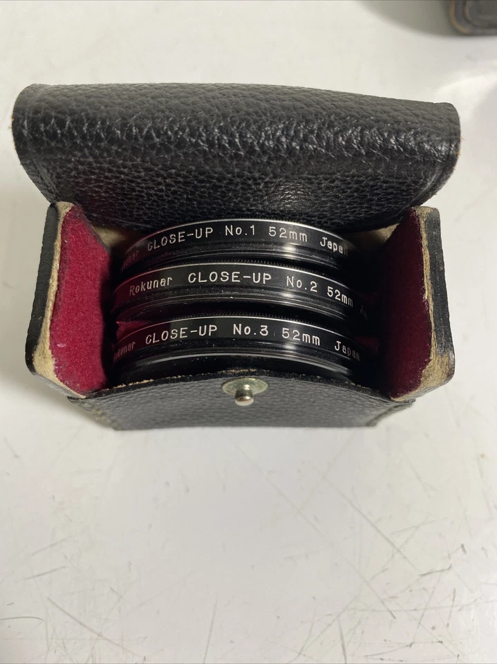 SET of 3 Rokunar 52mm CLOSE-UP LENS FILTERS & CASE #1 #2 #3 Japan - Image 1 of 1