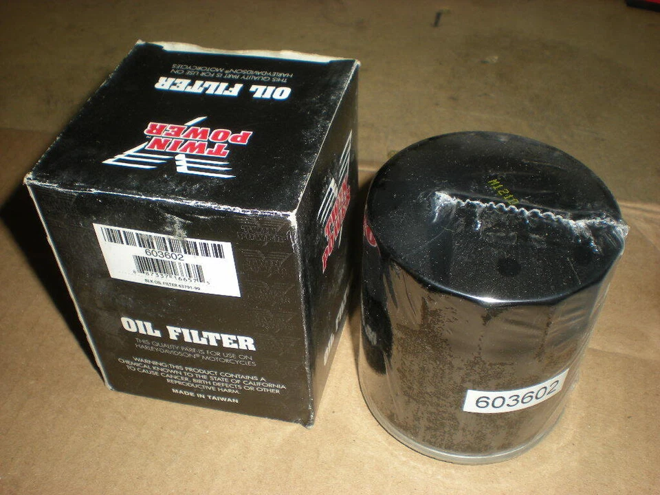 Filtro de aceite Twin Power Harley Davidson, 603602, reemplaza OEM # 63791-99, negro Foto 1 de 1