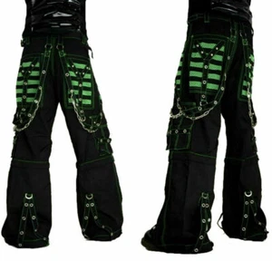Gothic Jeans Punk Rock Hose Trouser Electro Bondage Rave Gothic Cyber Kette - Bild 1 von 3