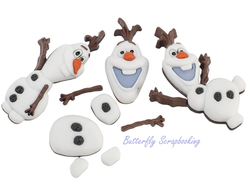 Dress It up 3 PC Disney Frozen Olaf #7750 Embellishment Buttons Jesse James