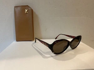 Vintage Paloma Picasso Red Rectangular Sunglasses With Leather Case Germany - Picture 1 of 12