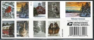 Mint US Winter Scenes Booklet Pane of 20 Forever Stamps Scott# 5541a (MNH) - Picture 1 of 2