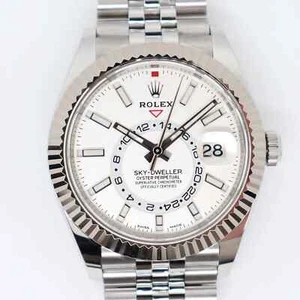 2023 New Rolex 326934 Sky Dweller 42mm White Dial Steel 18K White Gold Watch - Picture 1 of 13