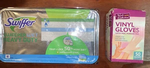Swiffer Sweeper Wet Heavy Duty Mop Cloths,Open Window Fresh 20ct,50 Vinyl Gloves - Picture 1 of 5