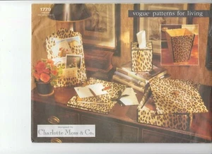 Vogue 1779 Accessories Tissue Box Cover Journal Noteboard Pattern Instructions - Picture 1 of 4