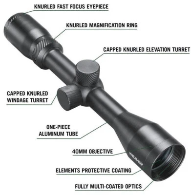 Mira para rifle Weaver Classic Series 3-9x40 mm 1" SFP Ballistic-X negro mate Foto 1 de 2