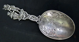 Vintage Continental Silver Serving Spoon - Picture 1 of 7