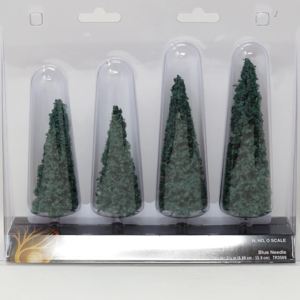 Woodland Classics 3569 Blue Needle Trees 3 1/2" - 5 1/2" Scenery N HO O Scale - Image 1 of 1