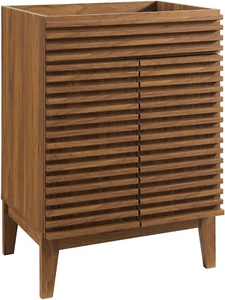 Render 23.5" Bathroom Vanity in Walnut (Sink Basin Not Included) - Picture 1 of 9