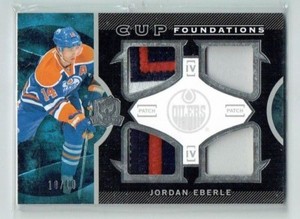 12-13 UD The Cup Foundations  Jordan Eberle  10/10  Last Card  Quad Patches