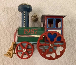 Christmas Hallmark Ornament 1987 Tin Locomotive #6 in the Locomotive Series - Picture 1 of 7