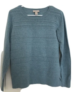 Loft Women's Size Small Sweater Blue Cotton - Picture 1 of 4