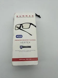 GUNNAR - Blue Light Reading Glasses - Vertex +2.5 - Onyx - Picture 1 of 6