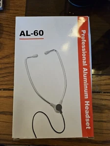 ECS AL-60 SAET Aluminum Stetho Style Headset With Soft Antimicrobial Eartips - Picture 1 of 2