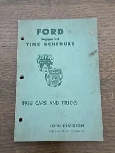1955 Ford Cars and Trucks Suggested Time Schedule - Picture 1 of 3