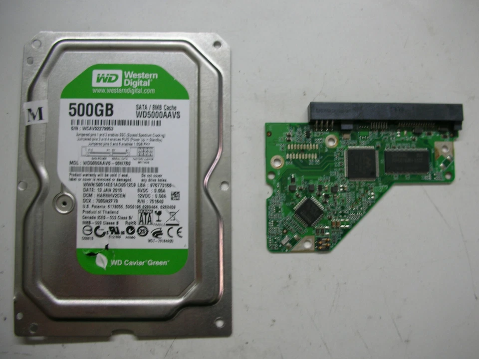 Electronics PCB WD Caviar Green 500GB WD5000AAVS-00N7B0 2061-701640-300 ACD3 - Image 1 of 1