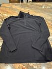 Mens North Face 1/4 Zip Pullover Sweatshirt Black Textured Thermal Size Xl