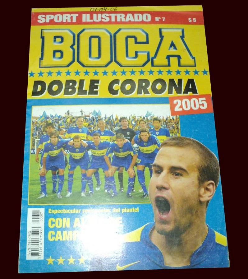 博卡青少年冠军 2005 年特别杂志/海报运动伊卢斯塔多 # 7 阿根廷 — 第 1/1 张图片