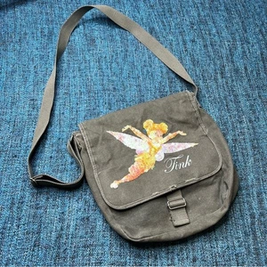 Vintage Disney Tinkerbell Canvas Umhängetasche Disneyland Disney Park Merch - Bild 1 von 9