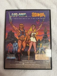 Princesa del Poder 1985 She-ra y He-man espada secreta anuncio raro enmarcado - Imagen 1 de 3