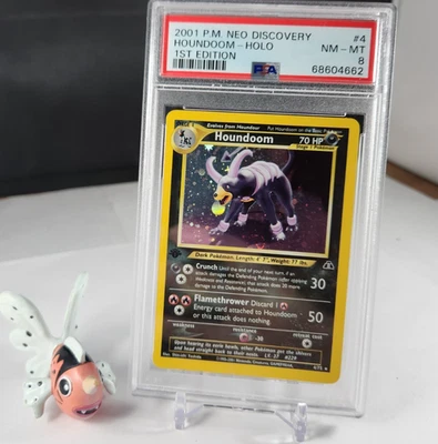 PSA 8 NM Houndoom 4/75 - 1st Edition Neo Discovery 2001 - Holo Rare - Image 1 of 4