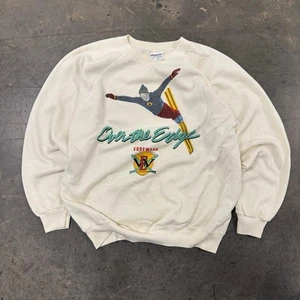 Vintage 80s 90s Over The Edge Ski Sweatshirt Size XL - Picture 1 of 7