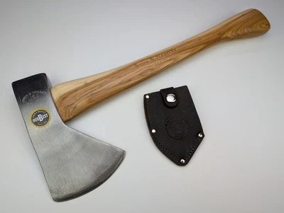Snow & Nealley Outdoorsmans Belt Axe 5.25" Carbon Steel Head Hickory Handle USA - Image 1 of 4