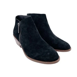 1. STATE Women's Black Suede Side Zipper Ankle Booties Size 9 M - Picture 1 of 11