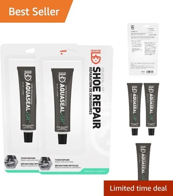 Adhesivo para reparación de zapatos Aquaseal SR - Paquete de 2 impermeables y duraderos para todo el calzado Foto 1 de 4