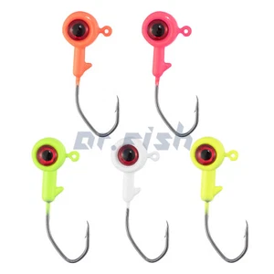 30/50pcs Fishing Crappie Jig Head Hooks 1/32oz -1/8oz Lead Ball Head Lure Bass - Picture 1 of 12