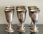 Preisner Silver Company #104 Set Of 9 Sterling Silver Goblet Cups 1,386 Grams