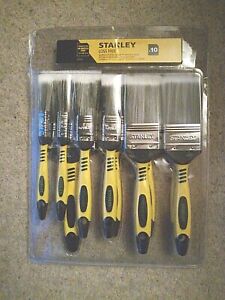 STANLEY 10 Pc Synthetic Loss Free Quality Paint/Varnish/Gloss Brush Set,STPPLF10