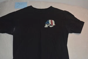 T-shirt XL nera in metallo Mulisha Ameri-Chev cotone - Foto 1 di 4